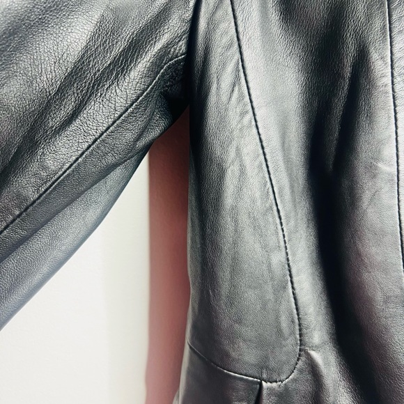 ZARA WOMAN LAMBSKIN LEATHER JACKET LARGE GREAT CONDITION BARELY WORN - Picture 5 of 10